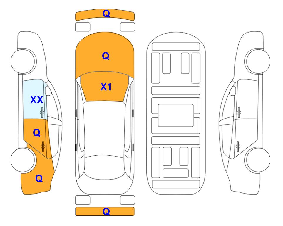 Схема состояния кузова Lotte для Hyundai IONIQ 6 (E) Long Range Exclusive Plus 4WD