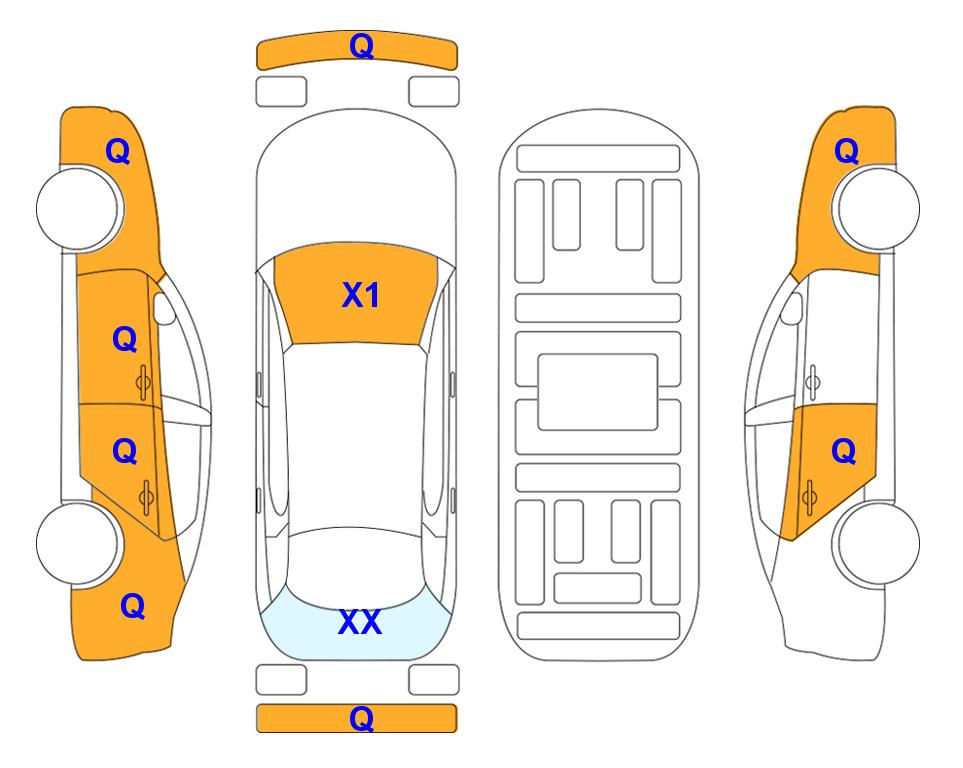Схема состояния кузова Lotte для Hyundai THE ALL NEW TUCSON (D) 2.0 Modern 4WD