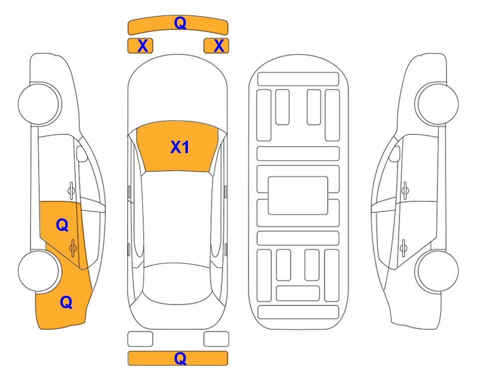 Схема состояния кузова Lotte для Hyundai CASPER (G) 1.0 Modern