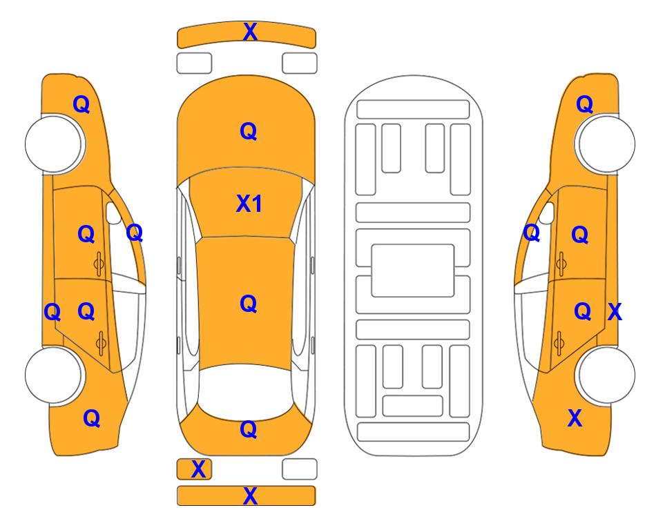 Схема состояния кузова Lotte для KIA ALL NEW MORNING (G) 1.0 VAN High Grade