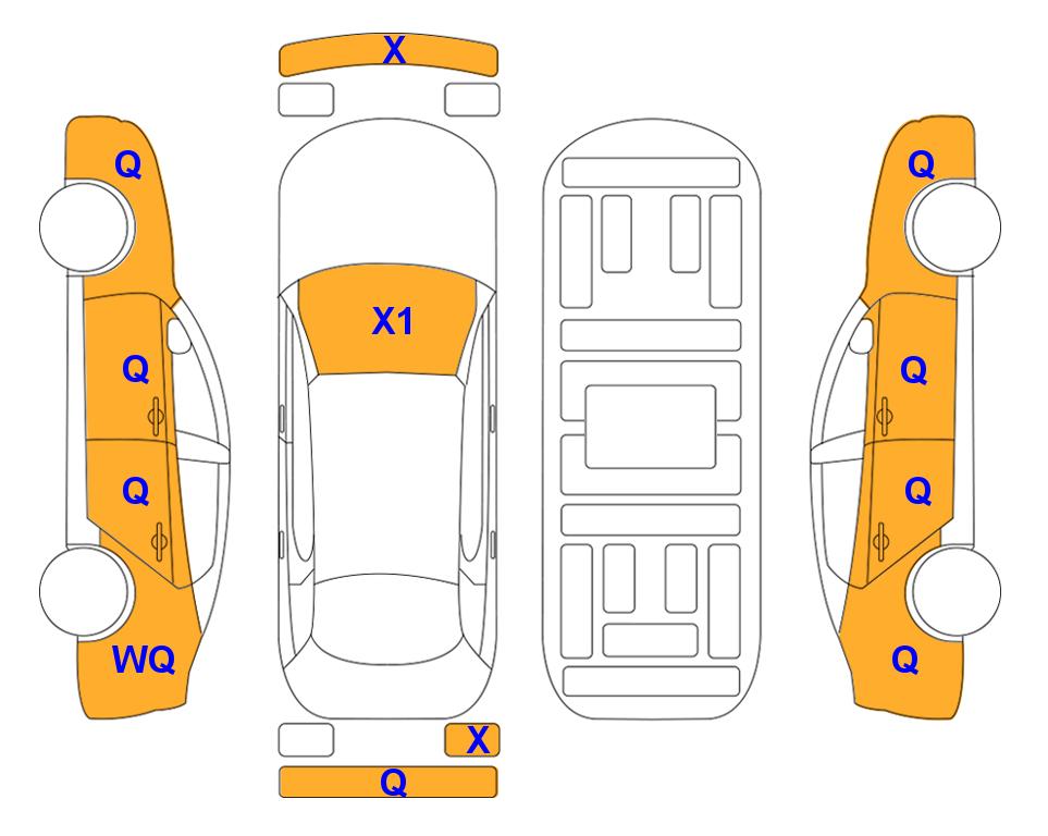 Схема состояния кузова Lotte для Hyundai THE NEW GRANDEUR (H) 2.4 Premium