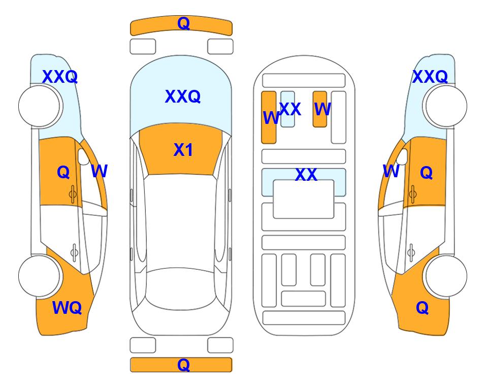 Схема состояния кузова Lotte для Hyundai SONATA DN8 (G) 2.0 Premium