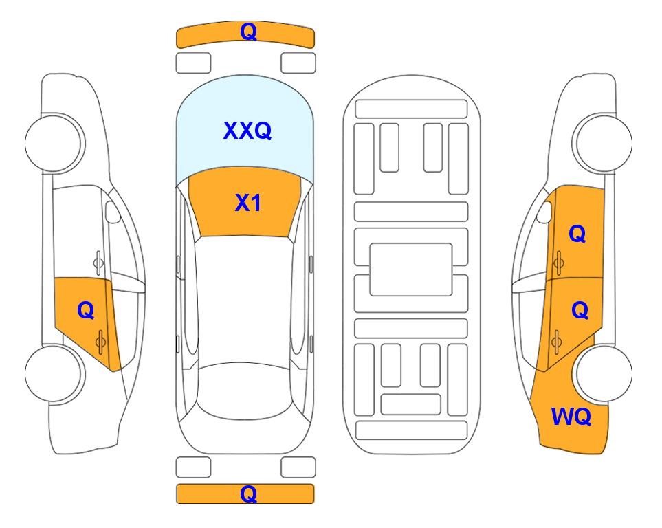 Схема состояния кузова Lotte для Hyundai IONIQ 6 (E) Long Range Exclusive 2WD