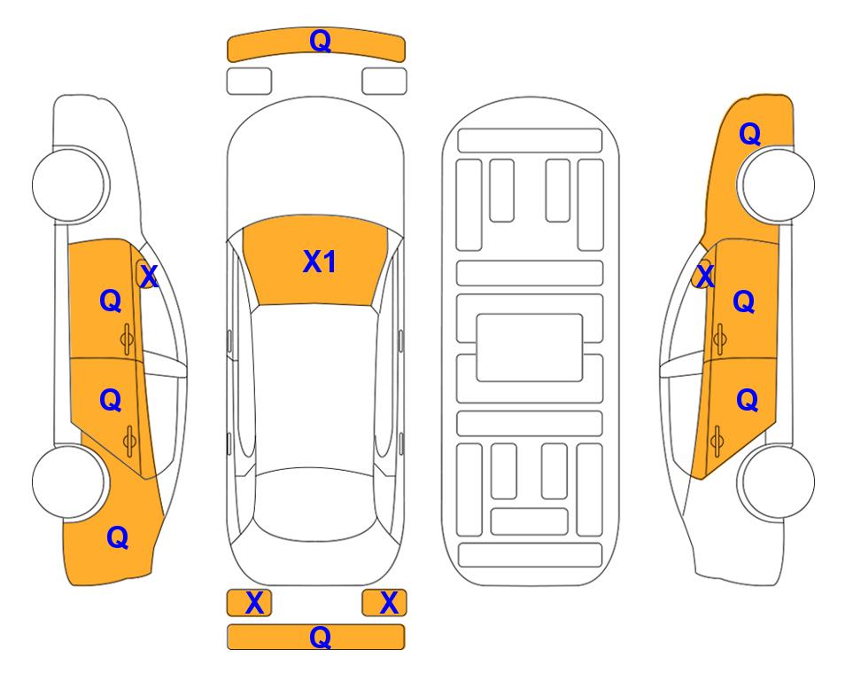 Схема состояния кузова Lotte для Chevrolet TRAX (D) 1.6 LT Core