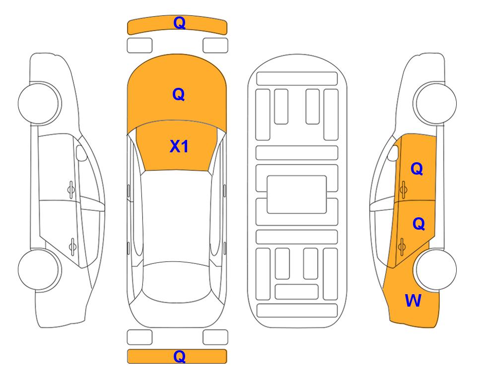 Схема состояния кузова Lotte для Hyundai GRANDEUR GN7 (G)3.5 Exclusive 2WD AT