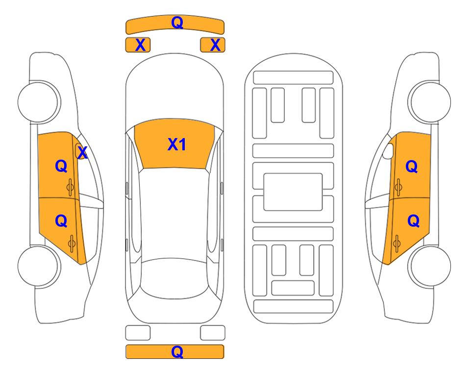 Схема состояния кузова Lotte для Genesis GENESIS GV80 (D) 3.0 4WD 5-Seater