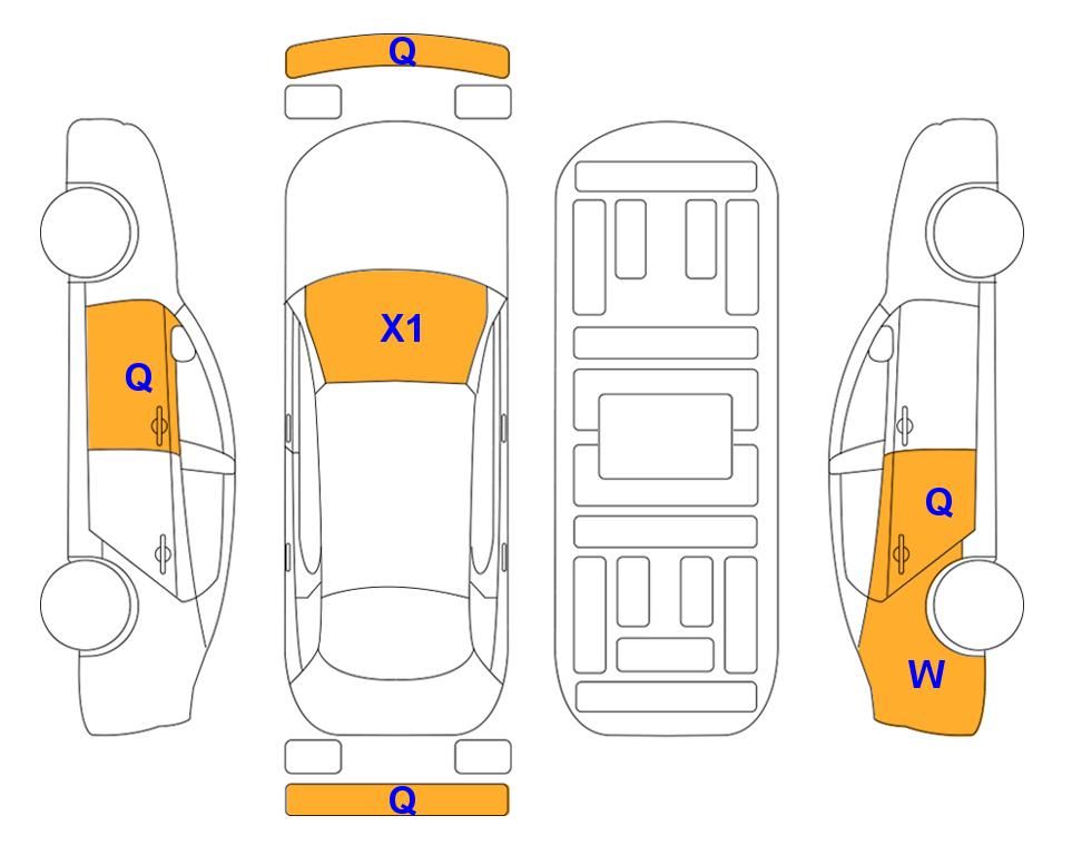 Схема состояния кузова Lotte для KIA CARNIVAL KA4 (G) 3.5 Noblesse 7-Seater