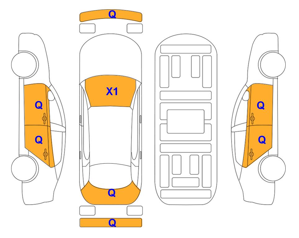 Схема состояния кузова Lotte для KIA MORNING URBAN (G) 1.0 VAN
