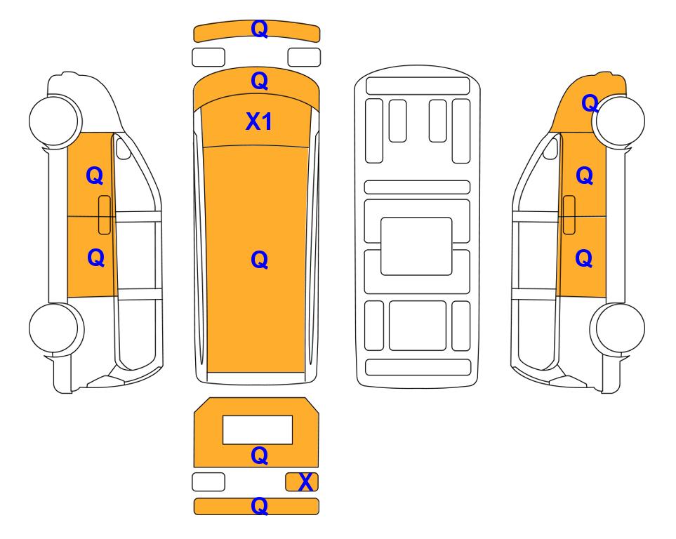 Схема состояния кузова Lotte для Hyundai STARIA (D) 2.2 Cargo 3-Seater Modern