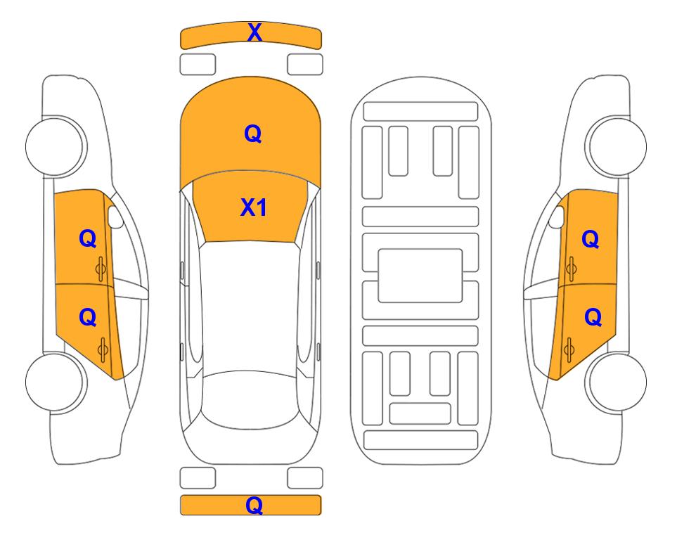 Схема состояния кузова Lotte для KIA MORNING URBAN (G) 1.0 VAN