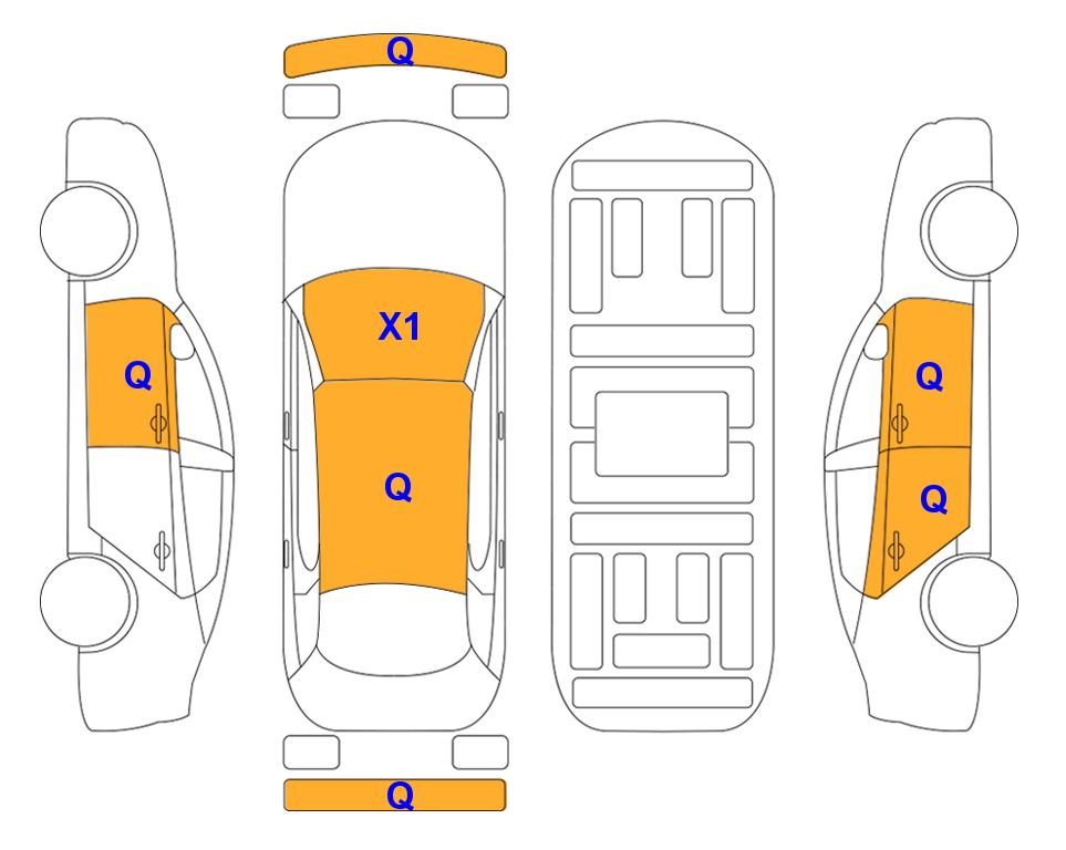 Схема состояния кузова Lotte для KIA MORNING URBAN (G) 1.0 VAN