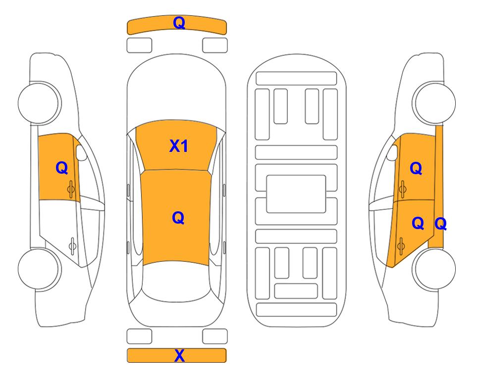 Схема состояния кузова Lotte для KIA MORNING URBAN (G) 1.0 VAN