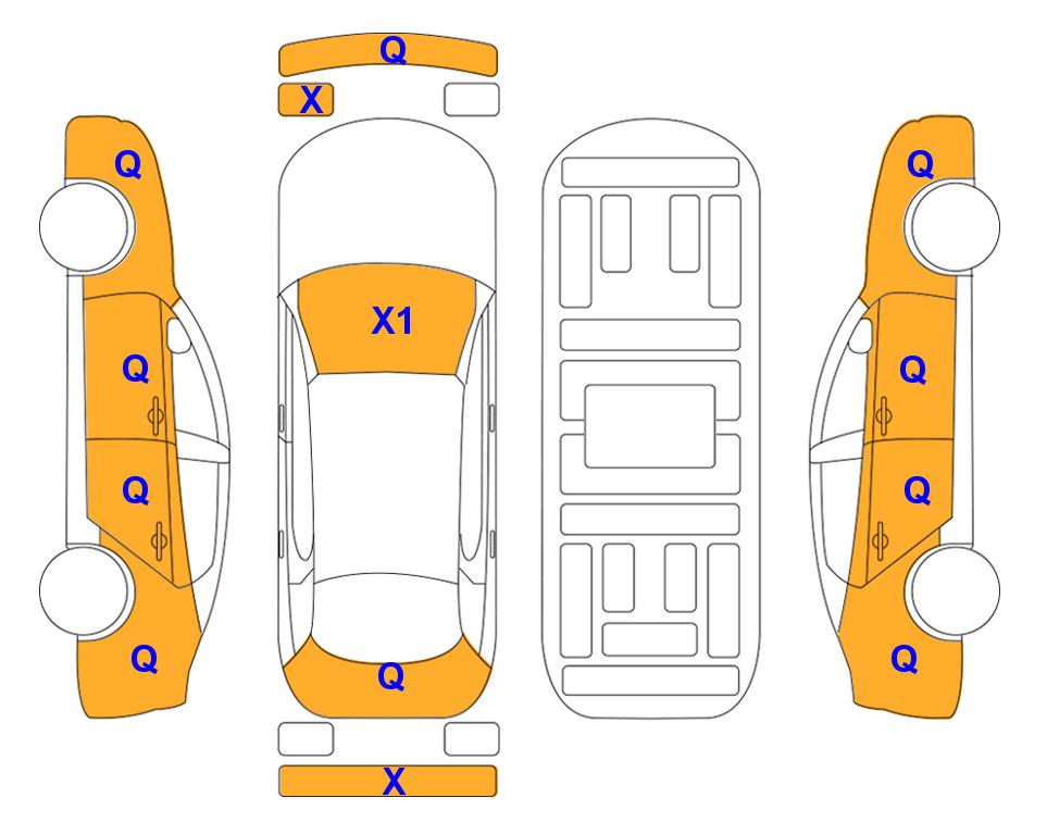 Схема состояния кузова Lotte для Chevrolet TRAILBLAZER (G) 1.35 TURBO ACTIV