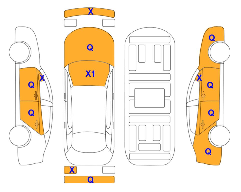 Схема состояния кузова Lotte для Chevrolet TRAILBLAZER (G) 1.35 TURBO ACTIV