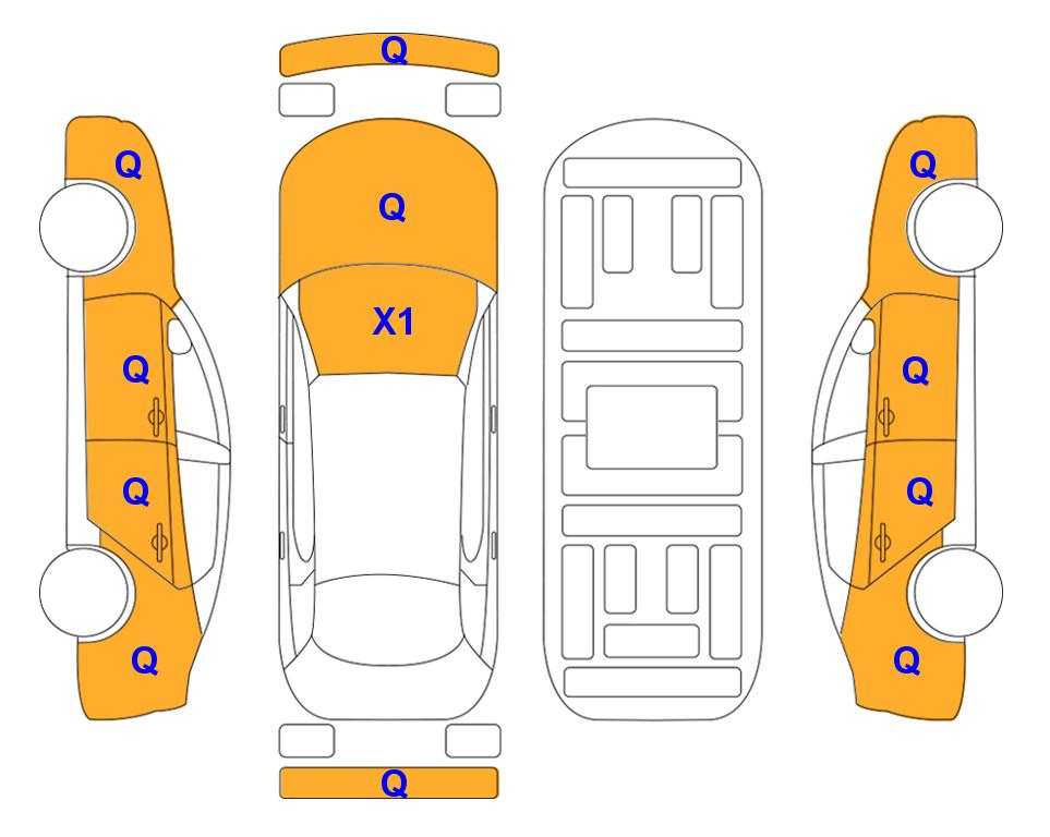Схема состояния кузова Lotte для Hyundai THE NEW GRANDEUR (G) 3.3 Calligraphy