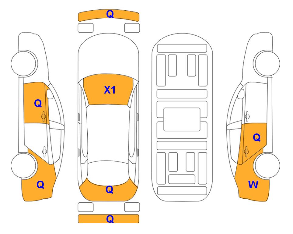 Схема состояния кузова Lotte для Hyundai IONIQ 5 (E) Long Range Prestige 4WD