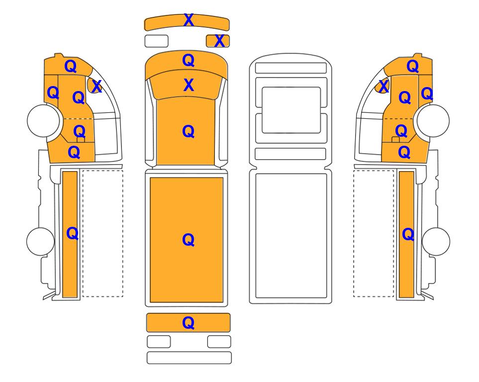 Схема состояния кузова Lotte для Hyundai PORTER II (D) 2.5 Double Cab Extra Long Wheelbase Smart 2WD