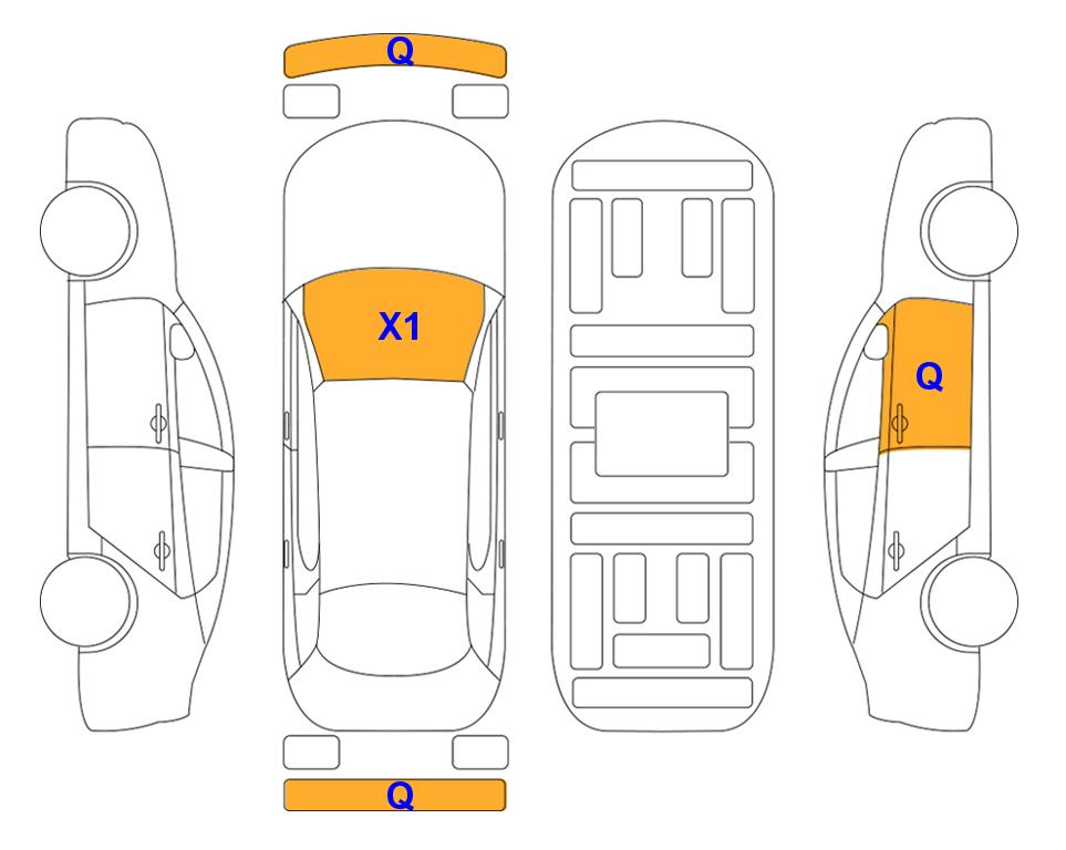 Схема состояния кузова Lotte для Hyundai SANTAFE MX (G)2.5T Calligraphy 5-Seater 2WD AT