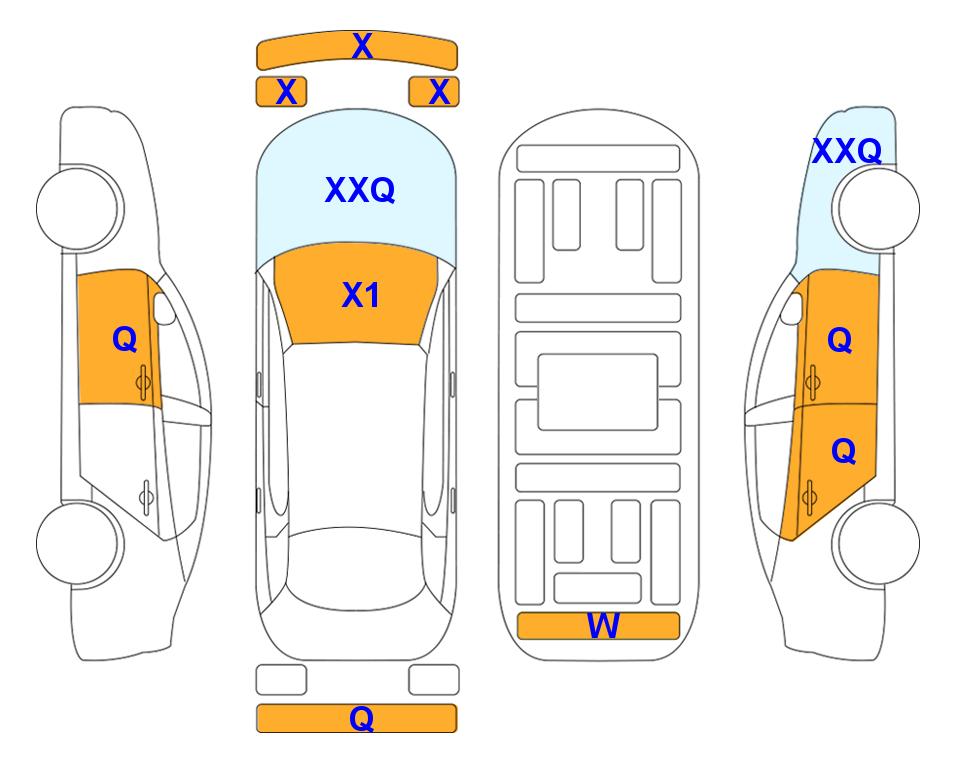 Схема состояния кузова Lotte для KIA EV6 (E) Long Range Earth 2WD