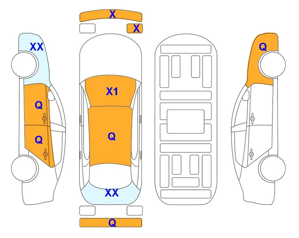 Схема состояния кузова Lotte для Hyundai CASPER (G) 1.0 Smart