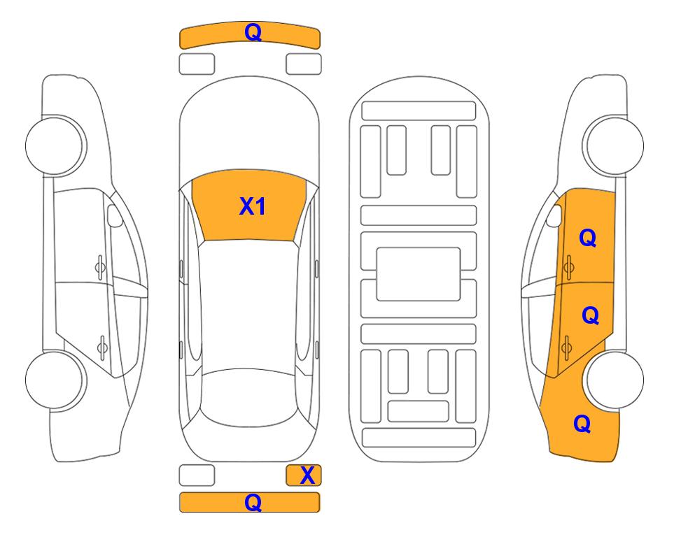 Схема состояния кузова Lotte для KIA SORENTO MQ4 (H)1.6T Prestige 5-Seater 2WD AT