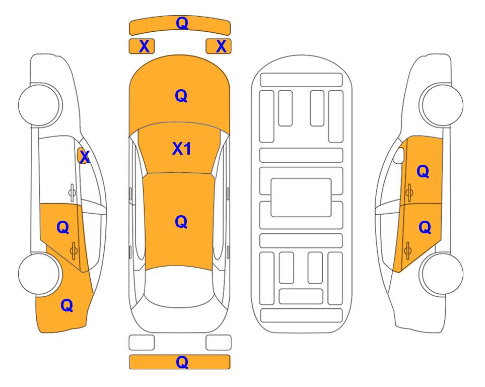 Схема состояния кузова Lotte для KIA CARNIVAL KA4 (D) 2.2 Noblesse 9-Seater