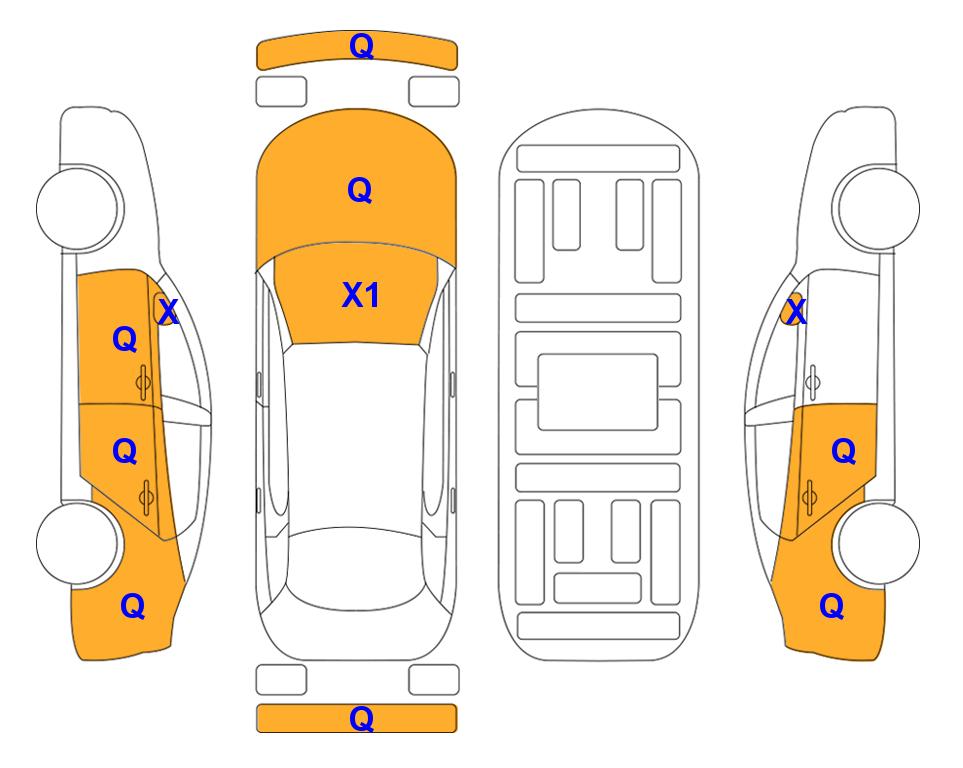 Схема состояния кузова Lotte для Hyundai PALISADE (D)2.2 Calligraphy 7-Seater 2WD AT