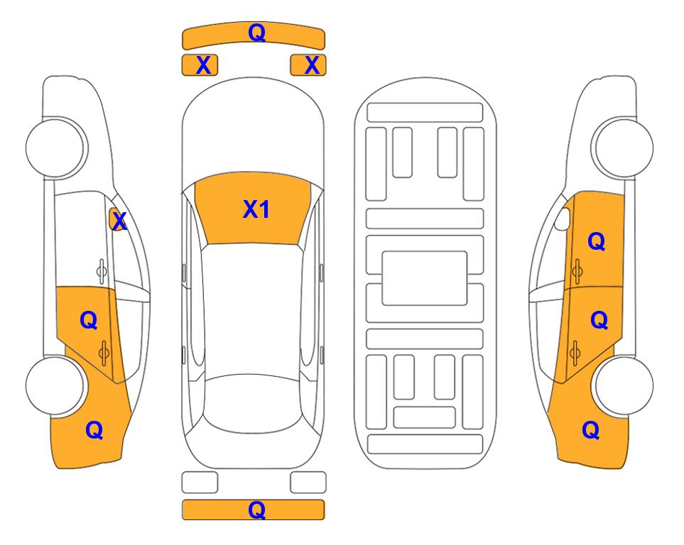 Схема состояния кузова Lotte для KIA SPORTAGE NQ5 (D) 2.0 Prestige