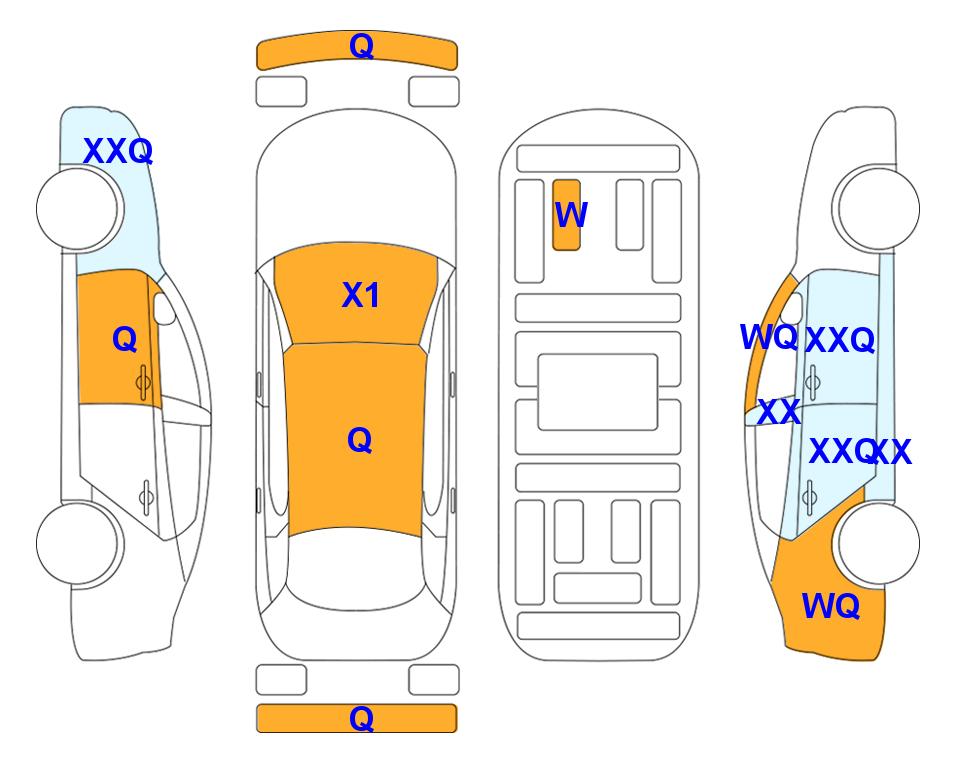 Схема состояния кузова Lotte для Hyundai CASPER (G) 1.0 Smart