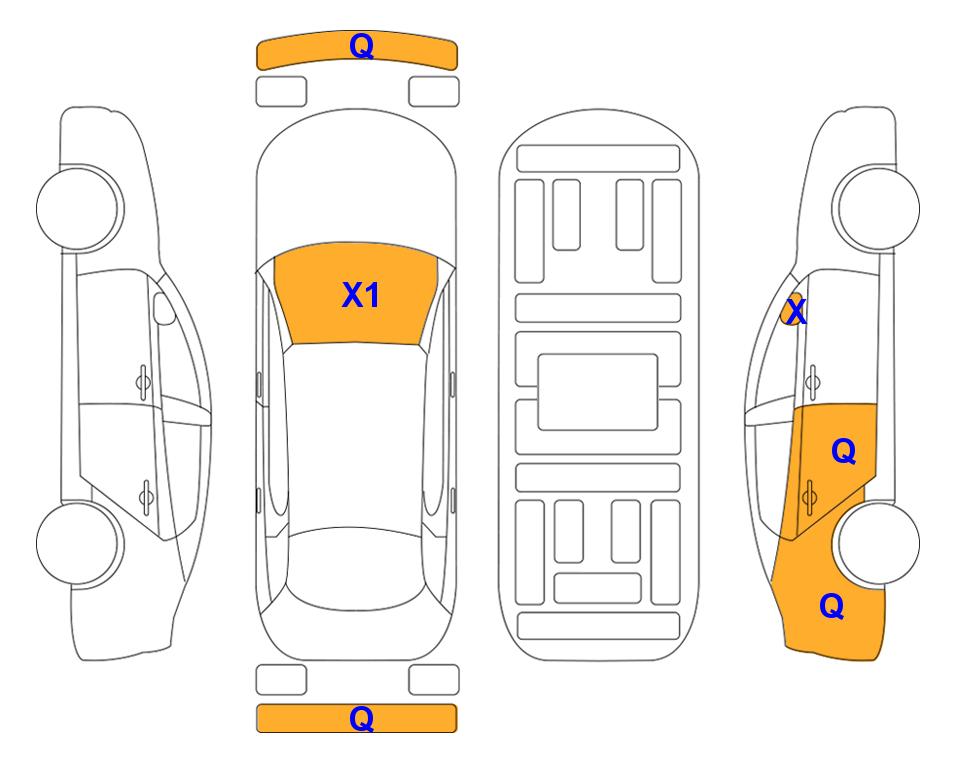 Схема состояния кузова Lotte для Genesis GENESIS GV60 (E) Standard 2WD