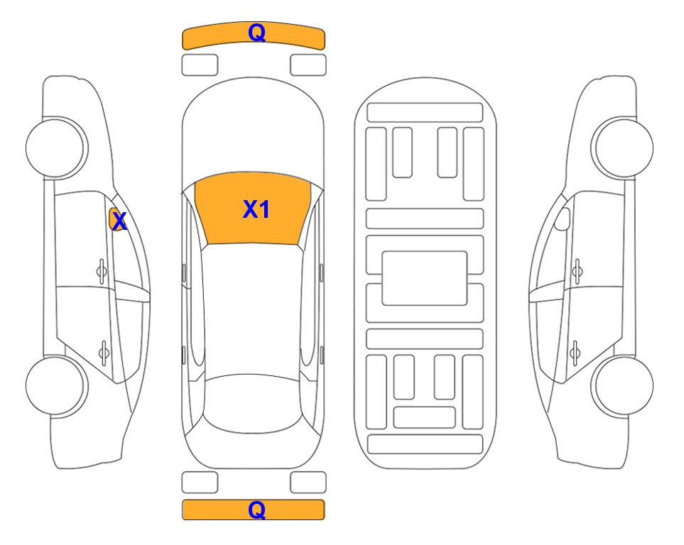 Схема состояния кузова Lotte для Genesis GENESIS GV70 (G) 2.5T 4WD