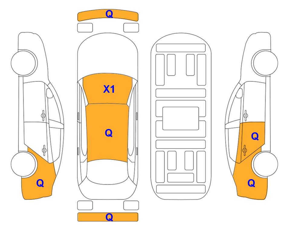 Схема состояния кузова Lotte для KGM / SsangYong VIEWTIFUL KORANDO (G) 1.5 C7 4WD