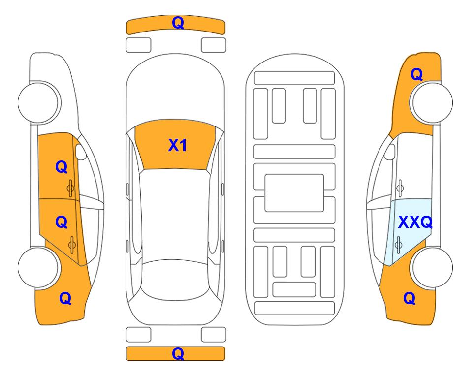 Схема состояния кузова Lotte для Hyundai SONATA DN8 THE EDGE (G)2.0 Exclusive 2WD AT