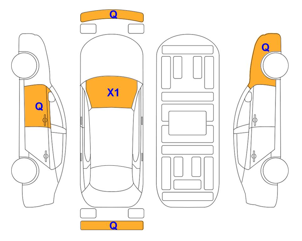 Схема состояния кузова Lotte для Hyundai SONATA DN8 THE EDGE (G)2.0 Premium 2WD AT