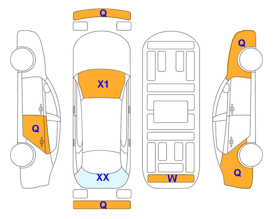 Схема состояния кузова Lotte для KIA SORENTO MQ4 (H) 1.6 Turbo Signature 5-Seater 4WD