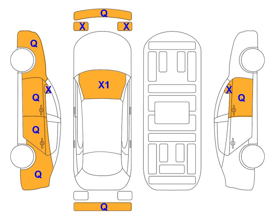 Схема состояния кузова Lotte для Audi AUDI SQ5 (D) 3.0 TDI QU
