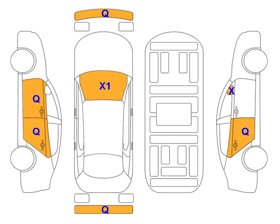 Схема состояния кузова Lotte для Hyundai PALISADE (G)3.8 Prestige 7-Seater 4WD AT