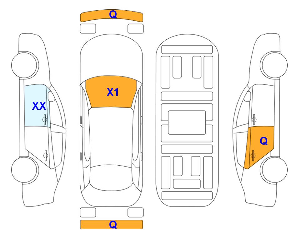Схема состояния кузова Lotte для Chevrolet TRAX CROSSOVER (G) 1.2 TURBO ACTIV