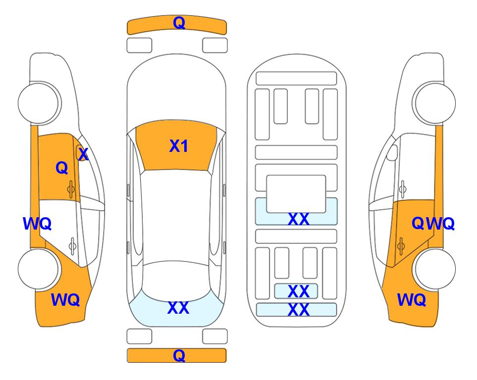 Схема состояния кузова Lotte для KIA ALL NEW MORNING (G) 1.0 Luxury