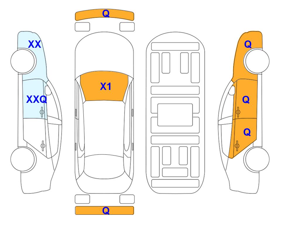 Схема состояния кузова Lotte для KIA EV6 (E) Long Range Earth 4WD