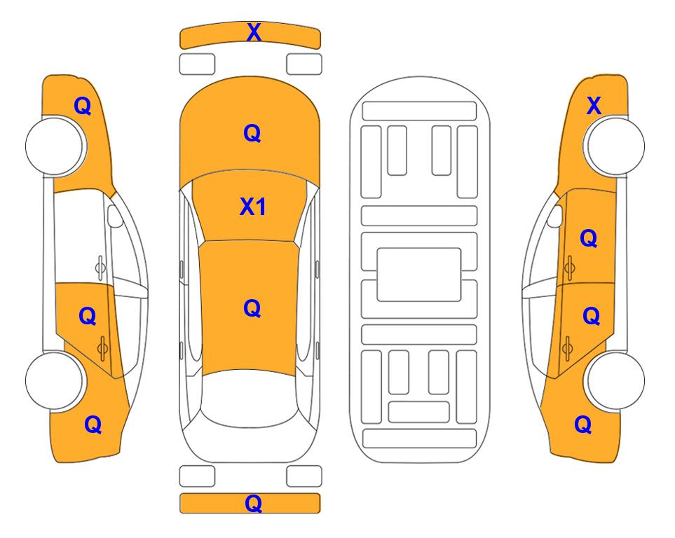 Схема состояния кузова Lotte для KIA CARNIVAL KA4 (D) 2.2 Noblesse 9-Seater