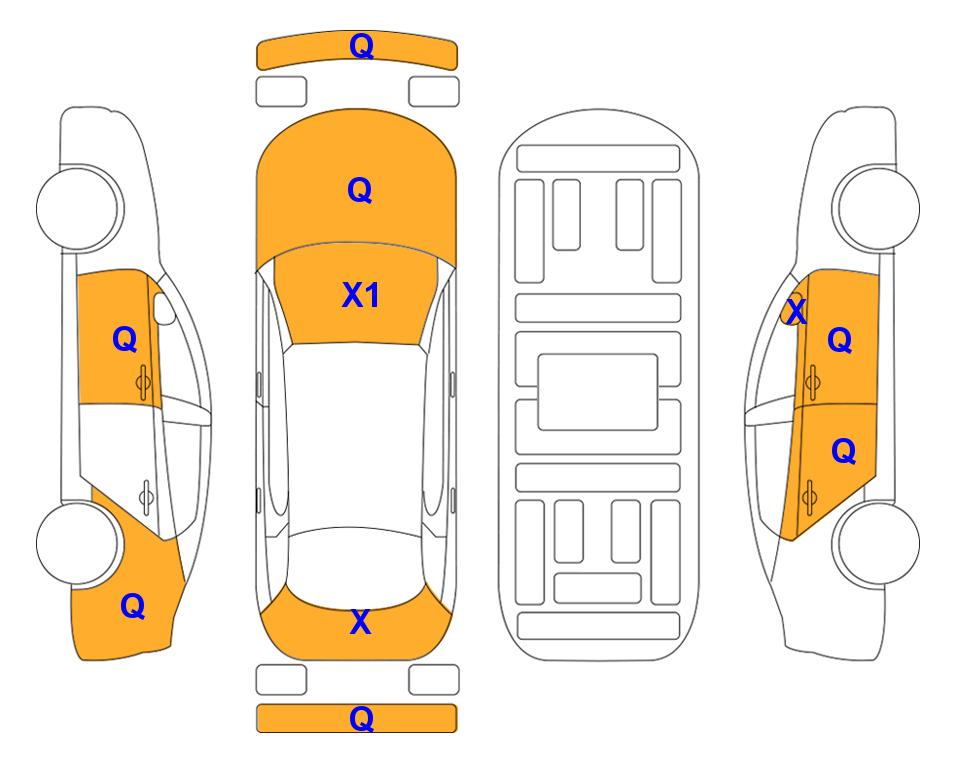 Схема состояния кузова Lotte для Hyundai THE ALL NEW TUCSON (H) 1.6 T Modern 2WD