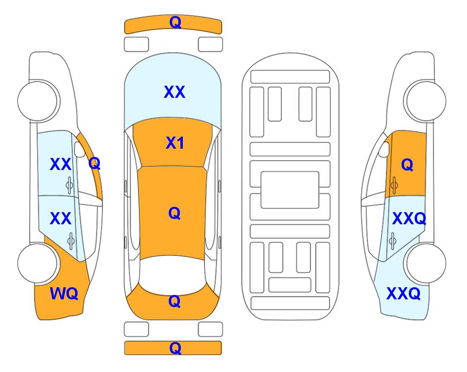 Схема состояния кузова Lotte для Hyundai SONATA DN8 (L) 2.0 Smart Rental Car