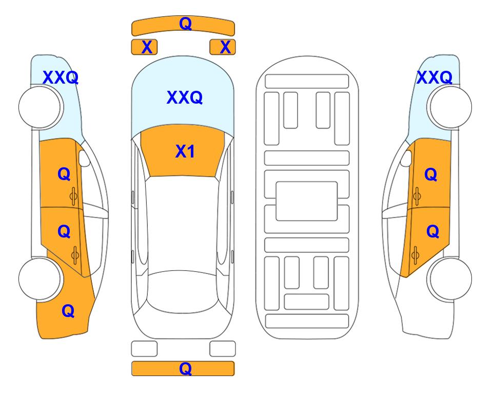 Схема состояния кузова Lotte для KIA INTERACTIVE K5 (G) 2.0 Prestige