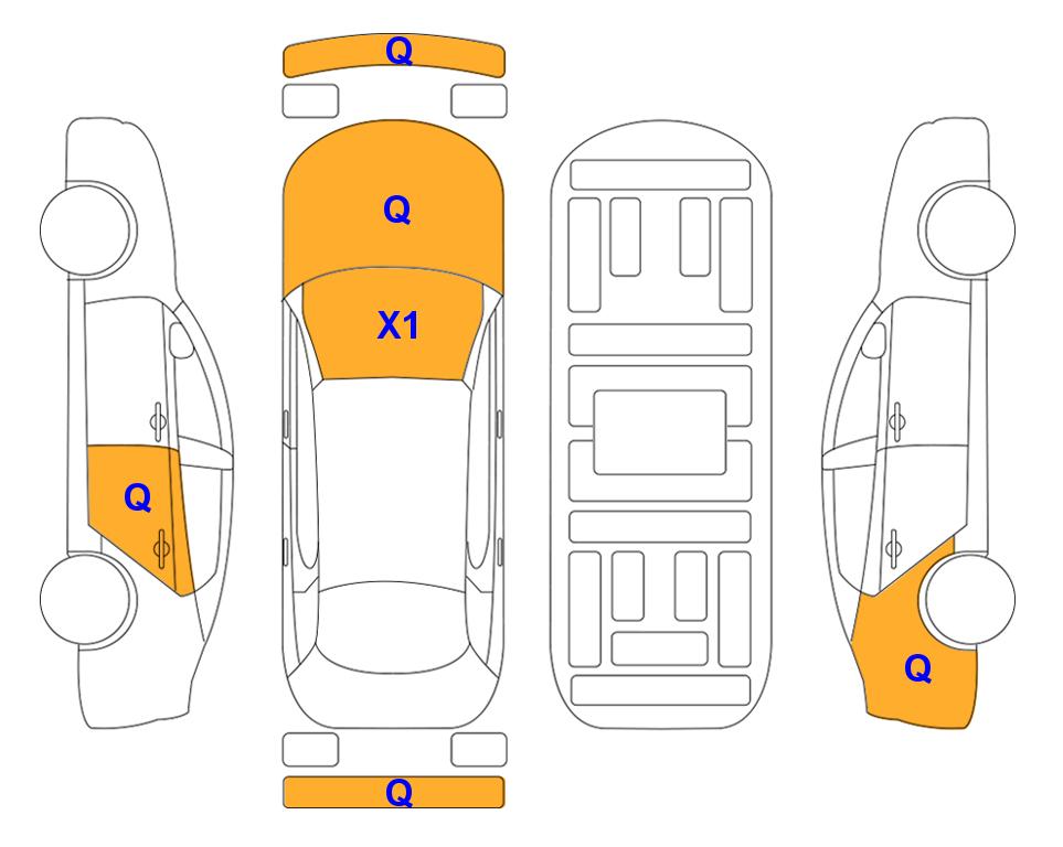 Схема состояния кузова Lotte для Другая марка NEXO (S) Premium 5-Seater 2WD AT
