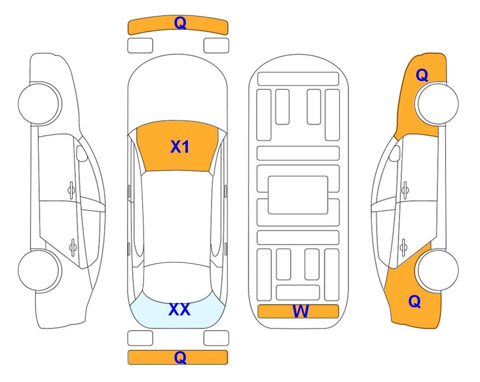 Схема состояния кузова Lotte для KIA INTERACTIVE K5 (H) 2.0 Trendy