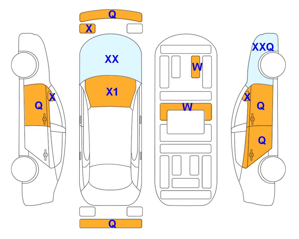 Схема состояния кузова Lotte для KIA CARNIVAL KA4 (D) 2.2 Signature 9-Seater