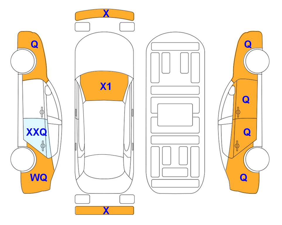 Схема состояния кузова Lotte для KIA SELTOS (G)1.6T Prestige 5-Seater 2WD AT