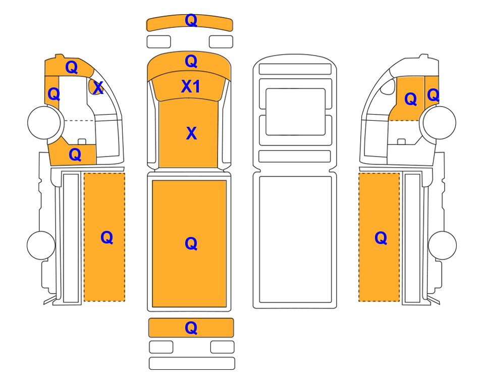 Схема состояния кузова Lotte для Hyundai PORTER Ⅱ (E) 슈퍼캡 초장축 스마트스페셜