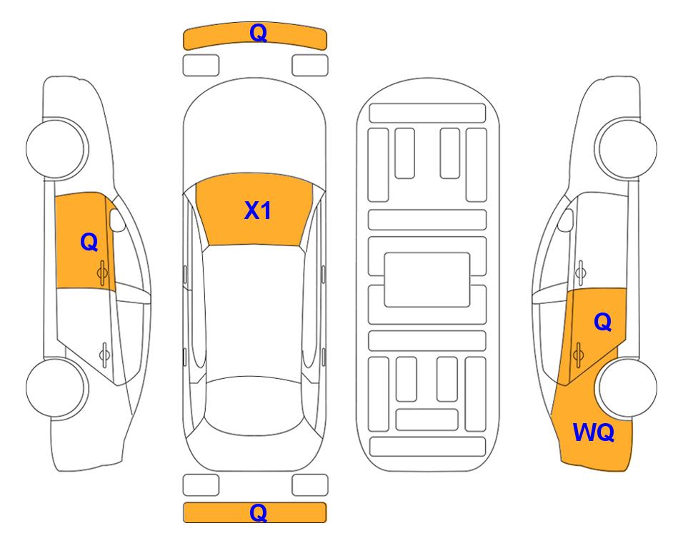 Схема состояния кузова Lotte для KIA K8 (G) 2.5 Noblesse